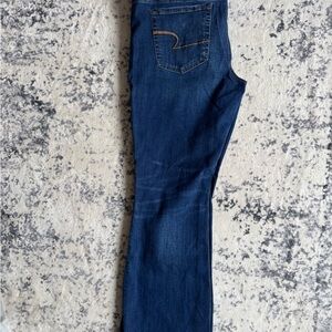 Dark Indigo American Eagle Kick Boot Super Stretch Regular length Women's Jeans